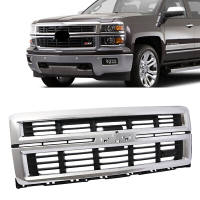 #ad For Chevrolet Silverado 1500 LT 2014 2015 Chrome Front Grille Outer Frame New $180.00