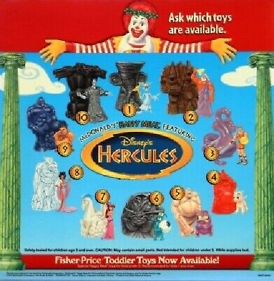 #ad 1996 DISNEY#x27;S HERCULES MCDONALDS HAPPY MEAL TOYS U PICK $4.99