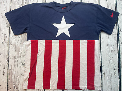 #ad Captain America Shirt XXL T Shirt Graphitti Designs Marvel 2002 90s 2000s Comics $52.46