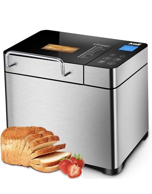 #ad KBS Pro Stainless Steel Bread Machine 2LB 17 in 1 Programmable XL Bread Maker $170.00