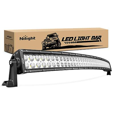 #ad LED Light Bar Nilight 42Inch 240W Curved LED Work Light Spot Flood Combo LED Lig $59.84