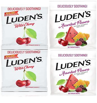 #ad 360 Luden#x27;s Throat Drops Wild Cherry amp; Assorted Flavors 4 90 Lozenge Pks 12 23 $15.97