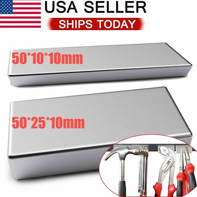 #ad 50MM Big Block Magnets Super Strong N52 Neodymium Large Magnet Rare Earth $7.99