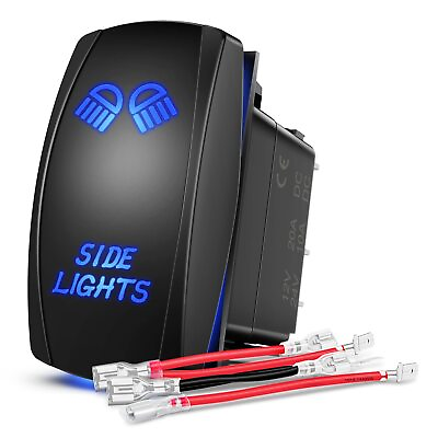 #ad Nilight Side Lights Rocker Switch Led Light Bar Switch 5Pin Laser On Off SPST... $17.94