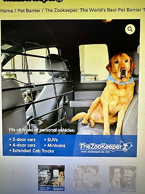 #ad The ZOOKEEPER Universal Vehicle Pet Barrier: Adjustable Car Truck SUV $79.99