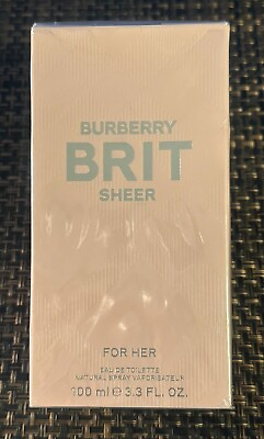 #ad BRIT Burberry Sheer For Her EAU DE TOILETTE Natural Spray 3.3 Fl. Oz BRAND NEW $50.00
