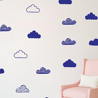#ad 24 Pcs Set Clouds Decal Vinyl Wall Sticker for Kids Room Nursery Decoration B... $18.99