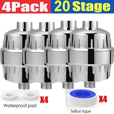 #ad 4 Pack 20 Stage Shower Filter for Hard Water Softener Remove Chlorine amp; Flouride $13.99