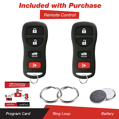 #ad 2x New Replacement Keyless Entry Car Remote Key Fob Control For Nissan Kbrastu15 $9.58