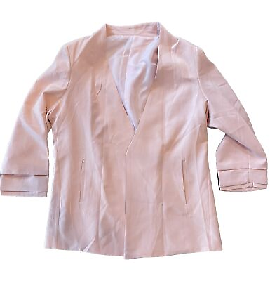 #ad NWOT Women’s Blazer Sz XL In Pink Lined With Front Pockets $18.99