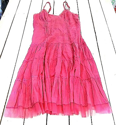 #ad Dress Pink Size S Glam Vintage Soul cotton100% Sleeveless made in India $47.96