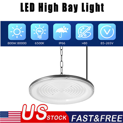 #ad 800W UFO LED High Bay Light Warehouse Industrial LED Shop Light Fixture $55.99