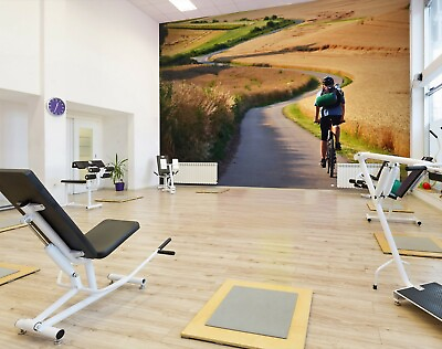 #ad 3D Cycling Exercise G7776 Wallpaper Wall Murals Removable Self adhesive Honey AU $314.99