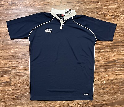 #ad Canterbury Of New Zealand Duel Performance Jersey Navy Blue Shirt 3XL NEW $24.99