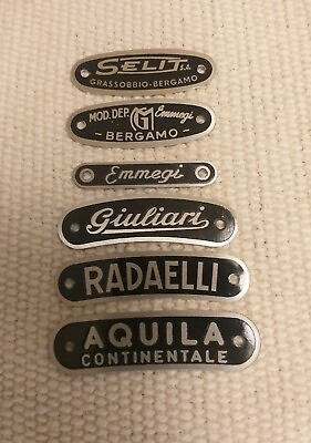 #ad Italian motorcycles seat badges.Parilla Guzzi Gilera.... $12.00