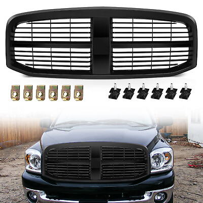 #ad Front Black Grille For 2006 2009 Dodge Ram 1500 2500 3500 Pickup Truck Grill $97.99