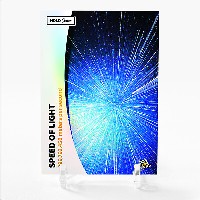 #ad SPEED OF LIGHT Card GleeBeeCo Holo Space 299792458 meters per second #SP29 $19.99