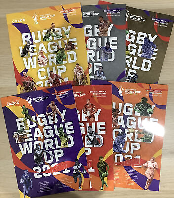 #ad OFFICIAL RUGBY LEAGUE WORLD CUP PROGRAMMES 2022 Box Set Issues 123456 GBP 47.50