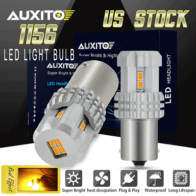 #ad Amber Yellow 1156A BA15S 7506 High Power 12LED Turn Signal Light Bulb SideMarker $14.24
