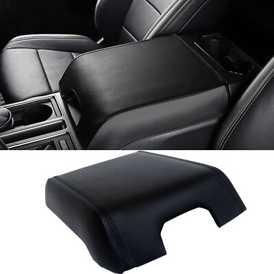 #ad For 2015 2020 Center F150 Ford Console Cover Pad Armrest Soft Cover Mats Black $14.99