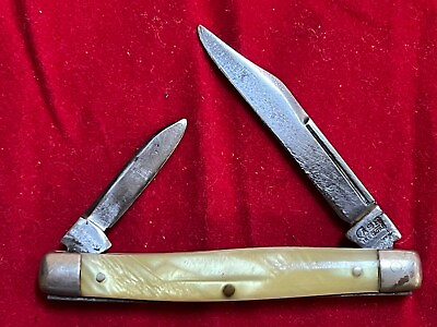#ad Vintage VERY RARE Pre 1940 CASE Tested 2 5 8quot; MOP Handle 2 Blade Pen Knife R528 $195.95