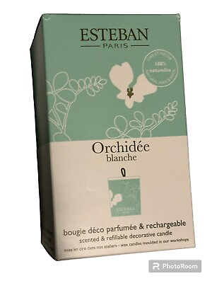 #ad Esteban Paris Orchidée blanche 100% Natural Refillable Scented Candle $18.00