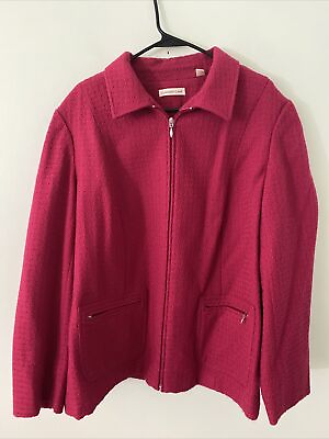 #ad Coldwater Creek Women#x27;s Pink Lined Jacket Long Sleeves. Size W24 $25.00