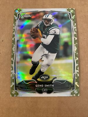 #ad 2014 Topps Chrome STS Camo Refractor 499 Geno Smith #28 Light Scratches $3.55