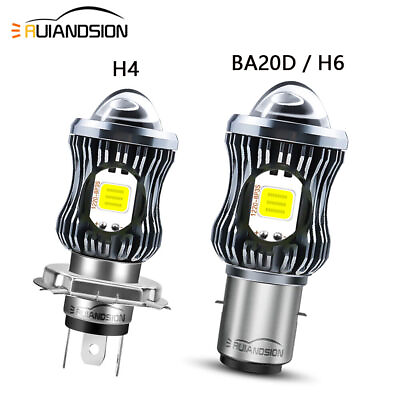 #ad H4 BA20D H6 COB3570 LED Light Motor Front Lamp Hi Lo Beam DRL Bulbs 10 80V 12W $9.99