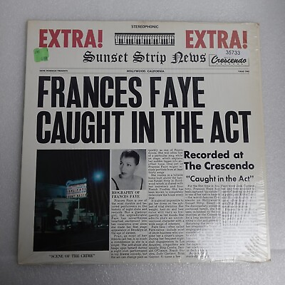 #ad Frances Faye Caught In The Act w Shrink LP Vinyl Record Album $7.82