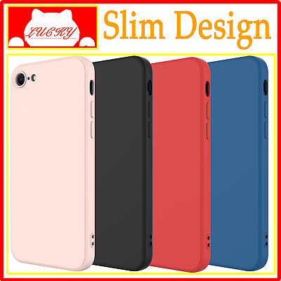 #ad Liquid Silicone Case Dropproof Shockproof Cover For iPhone 7 8 SE 2020 SE 3 2022 $6.99