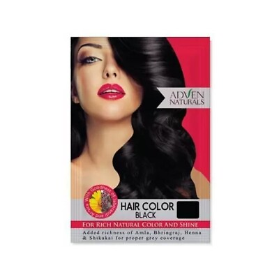 #ad 10x Adven Naturals Hair Color Black with added richness of Arnica Amla 30gm $51.99
