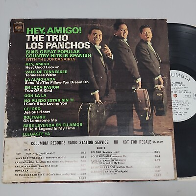 #ad Hey Amigo The Trio Los Panchos LP Rare White Label Promo VG CL2520 $14.99