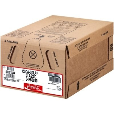 Coke Classic 5 Gallon BIB Soda Syrup Concentrate Bag in Box $185.00