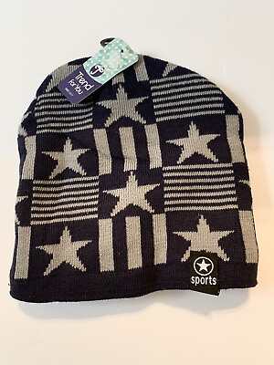 #ad Unisex Soft Warm Beanie Plush Fur Lined Knit Cap Hat Winter NWT. Stars $7.60