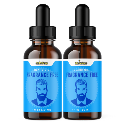 #ad Beard Oil Fragrance Free Growth Dryness 2 Bottles 60ml 1fl oz $64.99