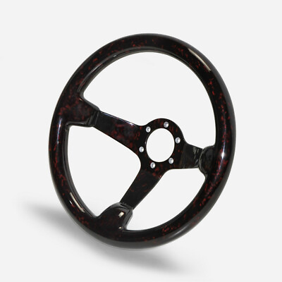 #ad Universal Fit Deep Dish Type Forged Red Carbon Steering Wheel 335mmdeep 60mm $316.51