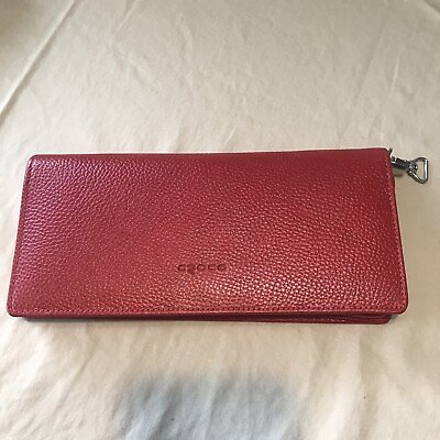#ad Red Leather Passport Wallet $29.00