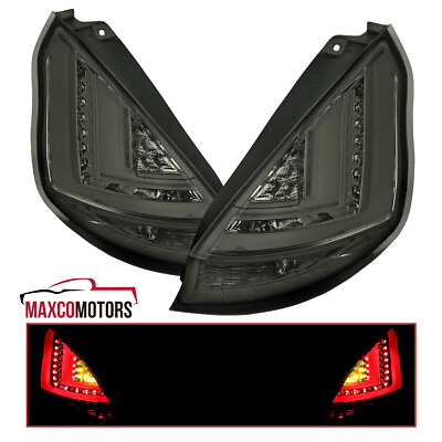 #ad Smoke Tail Lights Fits 2011 2013 Ford Fiesta Hatchback LED Bar Lamps LeftRight $125.04
