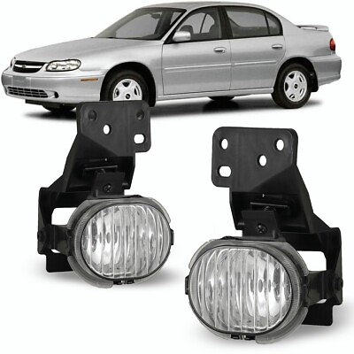 #ad Pair Fog Lights For 1997 1998 1999 2000 2001 2002 2003 Chevy Malibu Bumper Lamps $27.99