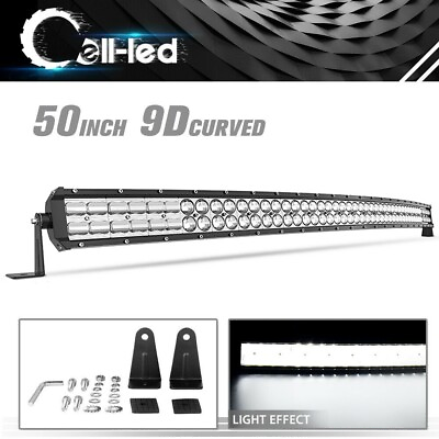 Curved 50INCH 700W LED Light Bar Flood Spot Combo Off road Driving Truck SUV 4WD $45.99