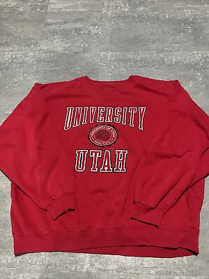 #ad Vintage Oversized University Of Utah Utes Sweatshirt $50.00