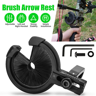 #ad Archery Brush Arrow Rests Compound Recurve Bow Hunting For Left and Right Hand $9.98