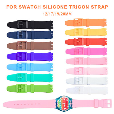 #ad Silicone Strap For Swatch Jelly Three Eyes Classic 12 17 19 20MM Replacement $7.44