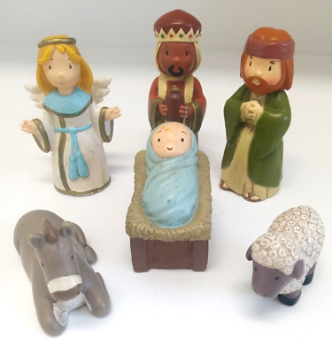 #ad Christmas Nativity Scene 6 Piece Resin Set From WMG 2006 $12.99