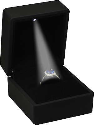 #ad LED Black Ring Box for Proposal Wedding Engagement Valentine Day Mother#x27;S Fa $8.49