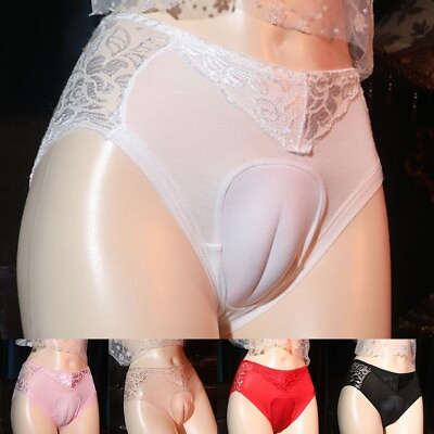 #ad Mens Unisex Sexy Lingerie Sissy Panties Lace Brief Underwear Knickers Crossdress $7.99