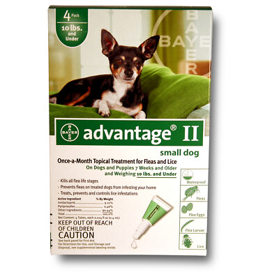 #ad Advantage II for Small Dogs 0 10 lbs 4 Pack USA EPA Approved $29.95