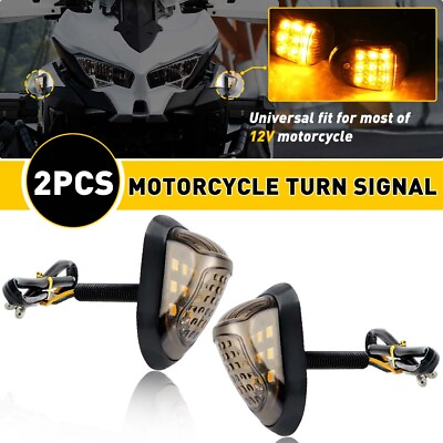 #ad LED Turn Signal Indicator Amber Light Blinker Flush Mount Motorcycle Universal $11.99