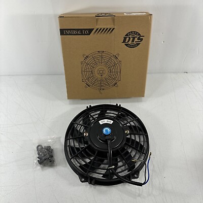 #ad DTS Parts Universal 12V 80W Slim Electric Cooling Radiator Fan 9.75” $25.00